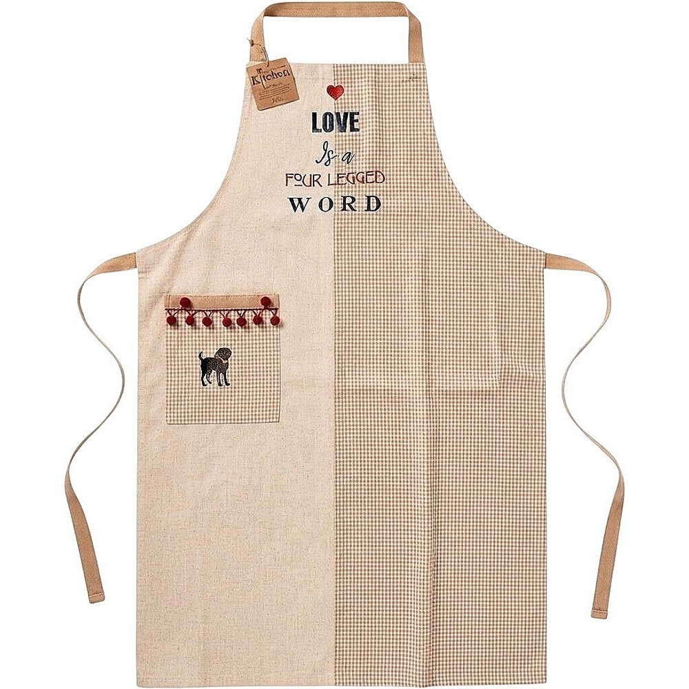 Kay Dee Designs Chef Apron "Love Is a Four Legged Word" Cotton Kitchen Apron NWT